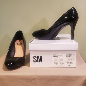 SM Addison Black Patent Leather Pumps